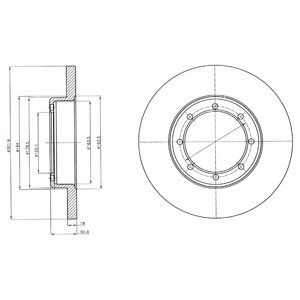 REAR SOLID BRAKE DISC PAIR - 302MM DIAMETER