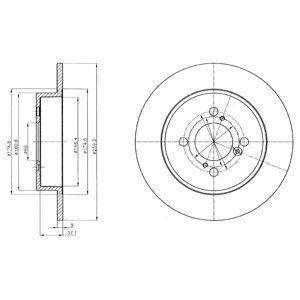 REAR SOLID BRAKE DISC PAIR - 259.2MM DIAMETER