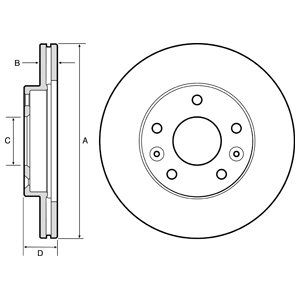 FRONT VENTED BRAKE DISC PAIR - 269MM DIAMETER