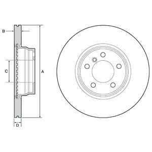 FRONT VENTED BRAKE DISC PAIR COATED - 330MM DIAMETER