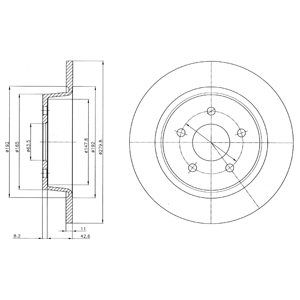 Rear Solid Brake Disc Pair Coated - 280mm Diameter