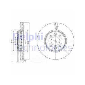 FRONT VENTED BRAKE DISC PAIR COATED - 280MM DIAMETER