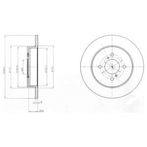 REAR SOLID BRAKE DISC PAIR COATED - 258.3MM DIAMETER