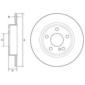 REAR SOLID BRAKE DISC PAIR COATED - 276MM DIAMETER