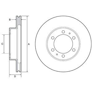 FRONT VENTED BRAKE DISC PAIR - 319MM DIAMETER