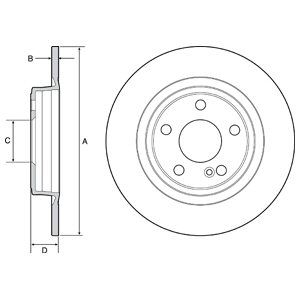 REAR SOLID BRAKE DISC PAIR COATED - 295MM DIAMETER