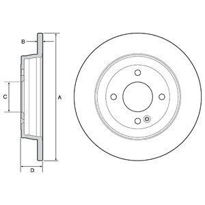 REAR SOLID BRAKE DISC PAIR - 262MM DIAMETER