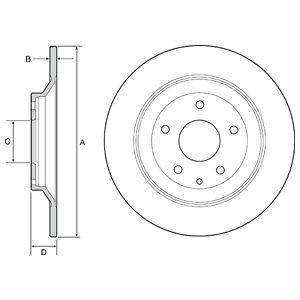 Rear Solid Brake Disc Pair Coated - 303mm Diameter