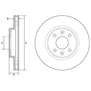 FRONT VENTED BRAKE DISC PAIR COATED - 258MM DIAMETER