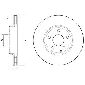 Front Vented Brake Disc Pair Coated - 295mm Diameter