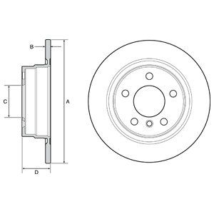 Rear Solid Brake Disc Pair Coated - 290mm Diameter