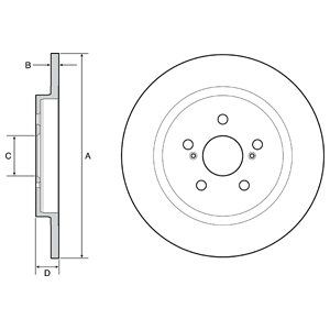 REAR SOLID BRAKE DISC PAIR COATED - 279MM DIAMETER