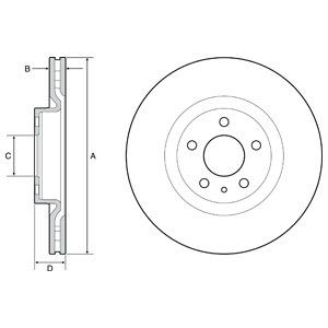 FRONT VENTED BRAKE DISC PAIR COATED - 284MM DIAMETER