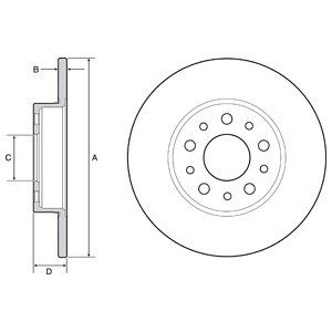 Rear Solid Brake Disc Pair Coated - 251mm Diameter