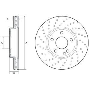 FRONT VENTED BRAKE DISC PAIR COATED - 295MM DIAMETER