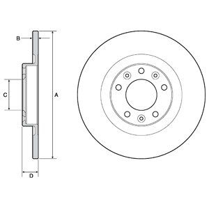 Rear Solid Brake Disc Pair Coated - 290mm Diameter