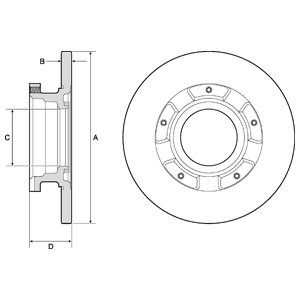 REAR SOLID BRAKE DISC PAIR - 288MM DIAMETER