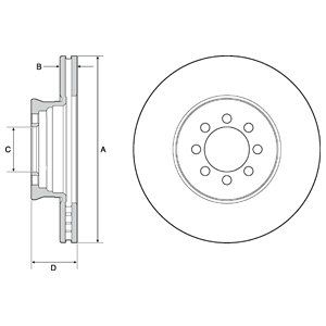 FRONT VENTED BRAKE DISC PAIR COATED - 290MM DIAMETER