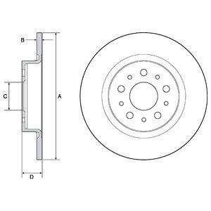 REAR SOLID BRAKE DISC PAIR COATED - 264MM DIAMETER