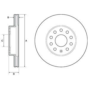 FRONT VENTED BRAKE DISC PAIR COATED - 276MM DIAMETER