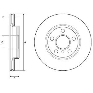 FRONT VENTED BRAKE DISC PAIR COATED - 280MM DIAMETER