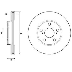 FRONT VENTED BRAKE DISC PAIR COATED - 277MM DIAMETER