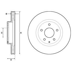 FRONT VENTED BRAKE DISC PAIR COATED - 295MM DIAMETER