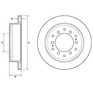 REAR VENTED BRAKE DISC PAIR COATED - 312MM DIAMETER