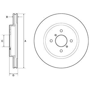 FRONT VENTED BRAKE DISC PAIR COATED - 272MM DIAMETER