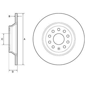 Rear Solid Brake Disc Pair Coated - 300mm Diameter