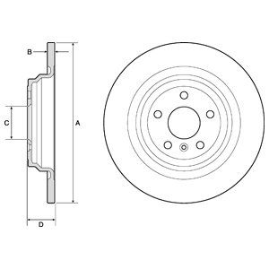 REAR SOLID BRAKE DISC PAIR COATED - 325MM DIAMETER