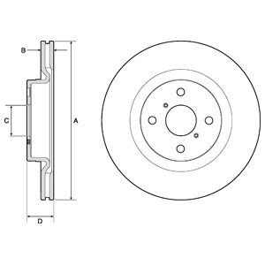 FRONT VENTED BRAKE DISC PAIR COATED - 280MM DIAMETER