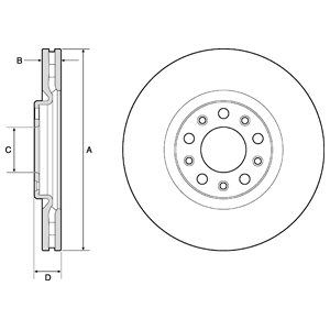 FRONT VENTED BRAKE DISC PAIR COATED - 305MM DIAMETER