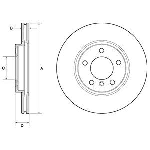 FRONT VENTED BRAKE DISC PAIR COATED - 307MM DIAMETER