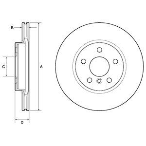 FRONT VENTED BRAKE DISC PAIR COATED - 294MM DIAMETER