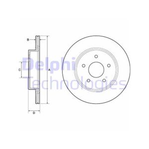 Rear Vented Brake Disc Pair - 292mm Diameter