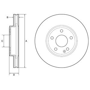 FRONT VENTED BRAKE DISC PAIR COATED - 295MM DIAMETER