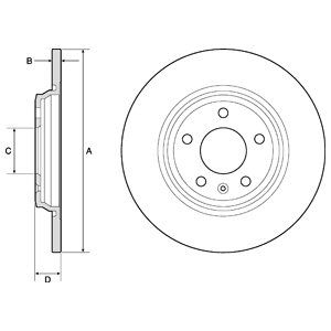 Rear Solid Brake Disc Pair Coated - 300mm Diameter