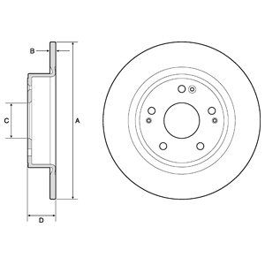 Rear Solid Brake Disc Pair Coated - 282mm Diameter