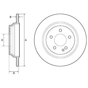 REAR SOLID BRAKE DISC PAIR COATED - 300MM DIAMETER