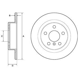 Rear Solid Brake Disc Pair Coated - 280mm Diameter