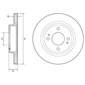 FRONT VENTED BRAKE DISC PAIR COATED - 251MM DIAMETER