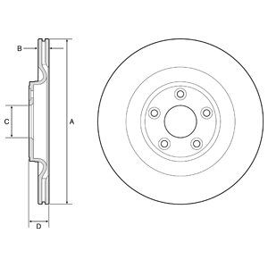 REAR VENTED BRAKE DISC PAIR COATED - 325MM DIAMETER