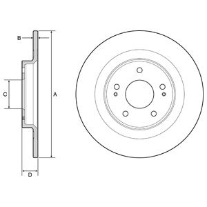 REAR SOLID BRAKE DISC PAIR COATED - 302MM DIAMETER