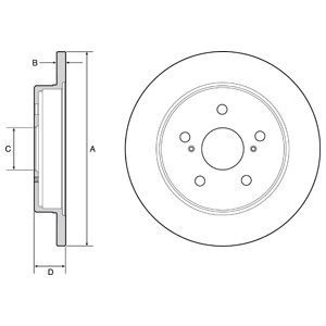 REAR SOLID BRAKE DISC PAIR COATED - 281MM DIAMETER