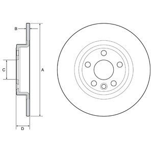 REAR SOLID BRAKE DISC PAIR COATED - 300MM DIAMETER