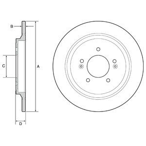 REAR SOLID BRAKE DISC PAIR COATED - 302MM DIAMETER