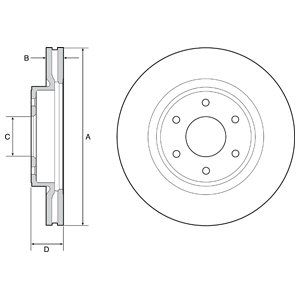 FRONT VENTED BRAKE DISC PAIR - 296MM DIAMETER