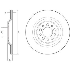 REAR SOLID BRAKE DISC PAIR COATED - 320MM DIAMETER