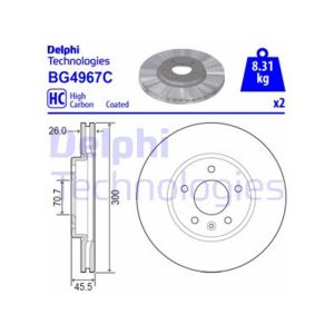 FRONT VENTED BRAKE DISC PAIR